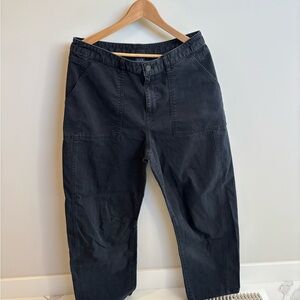 GAP Women’s Barrel Leg Black Pants - Tall